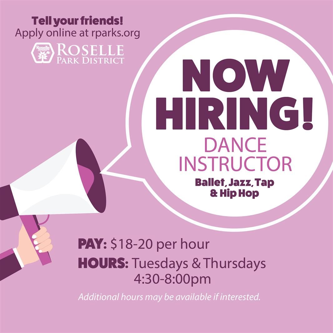 Now Hiring Dance Instructor